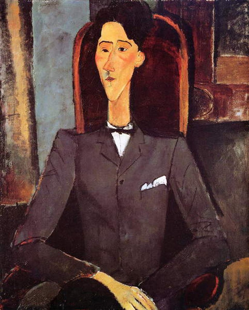 Detail of Jean Cocteau, 1916-17 by Amedeo Modigliani
