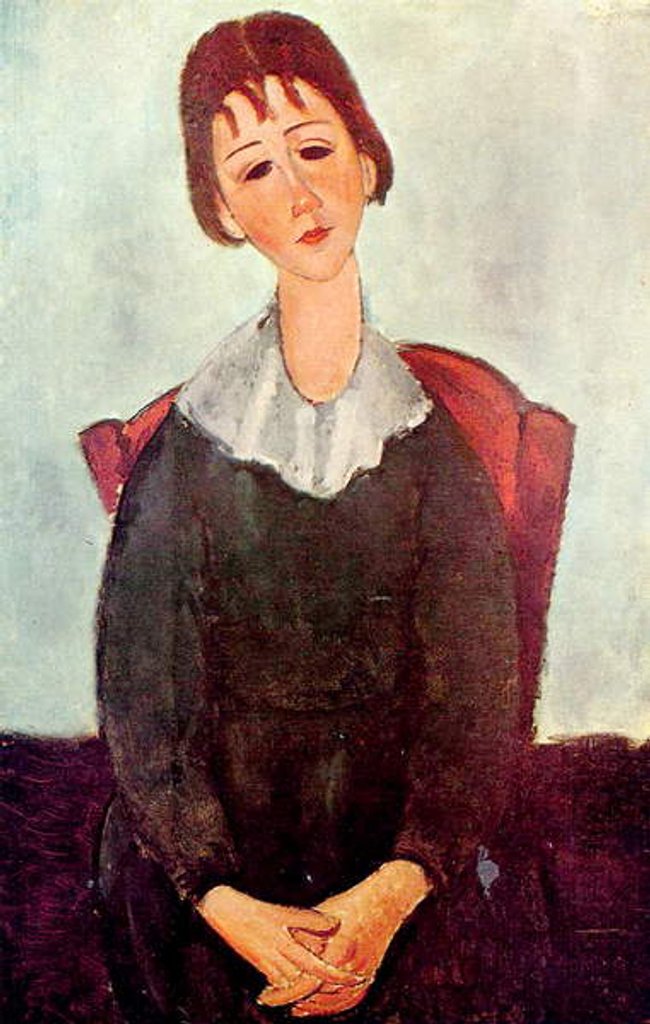 Detail of Girl in Black, 1918 by Amedeo Modigliani