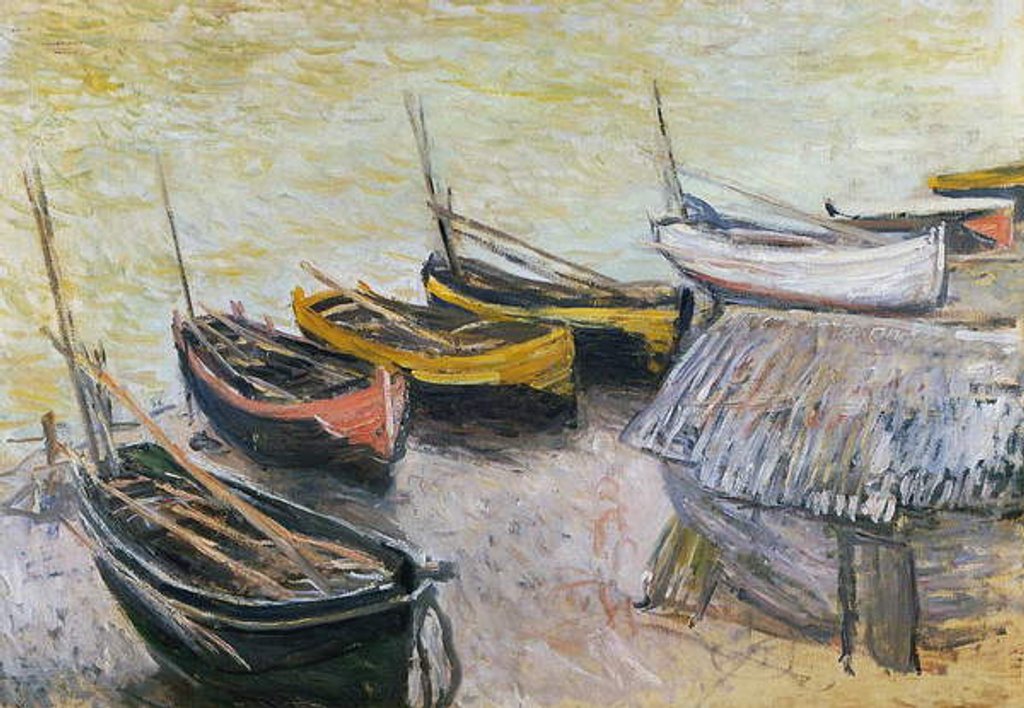 Detail of Boats on the Beach, 1883 by Claude Monet