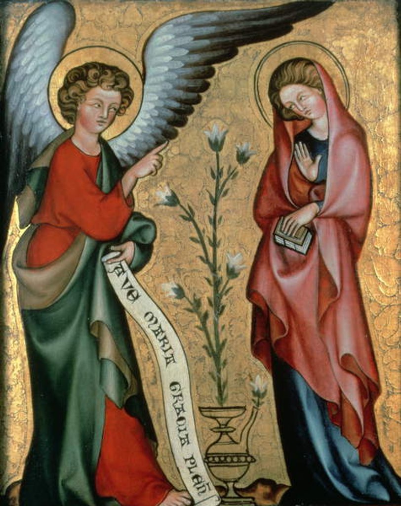 Detail of The Annunciation, c.1330 by Master of Cologne