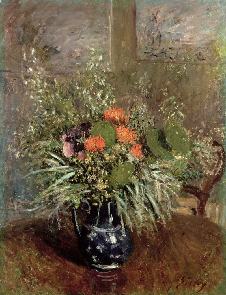 Detail of Still Life of Wild Flowers by Alfred Sisley