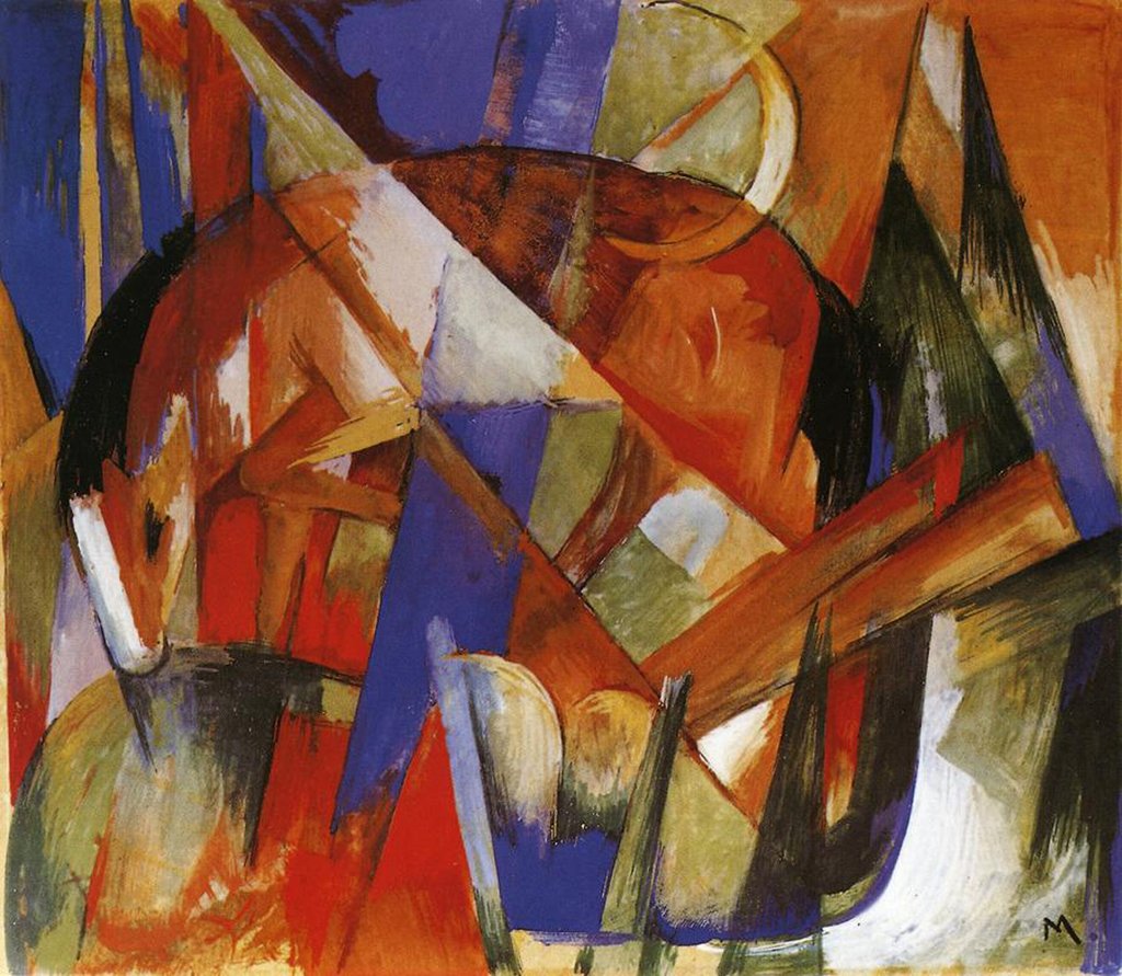 Detail of Fabulous Beast II, 1913 by Franz Marc