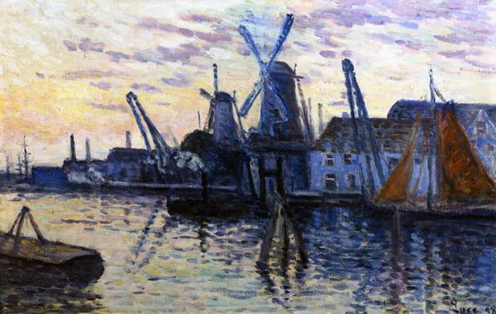 Detail of Windmills in Holland, 1908 by Maximilien Luce