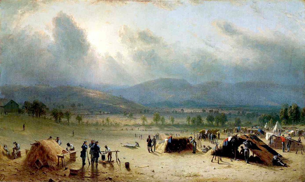 Detail of The 7th US Regiment near Frederick, Maryland, 1863 by Sanford Robinson Gifford