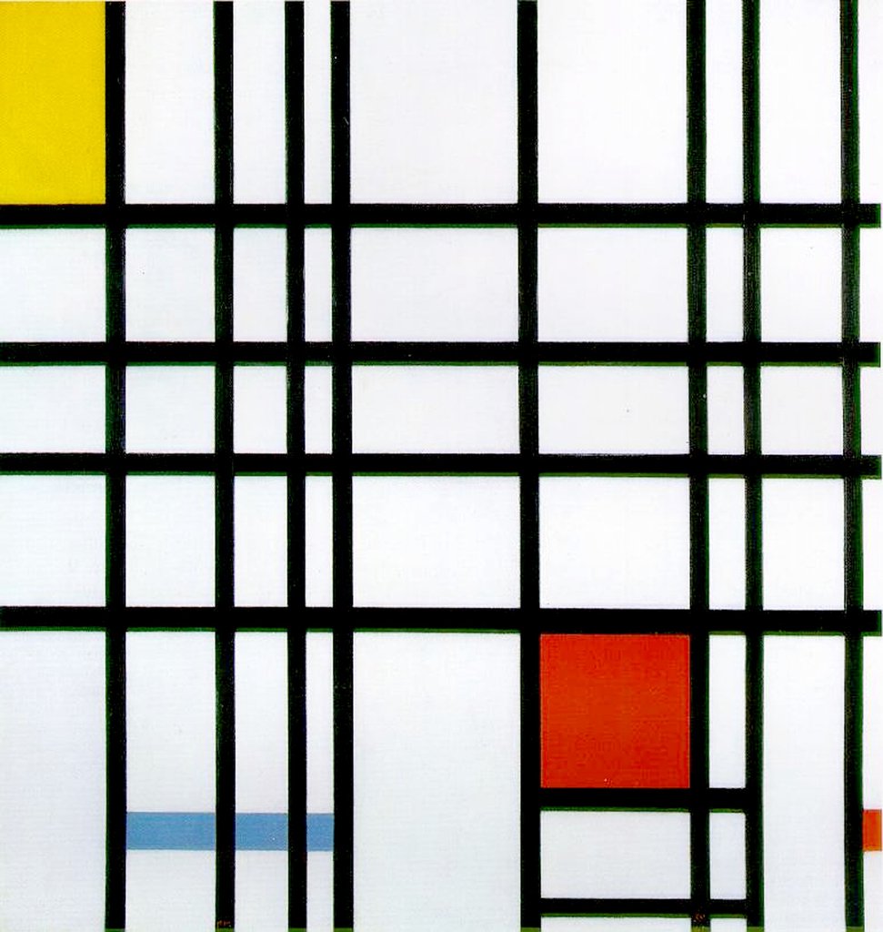 Detail of Composition with Red, Yellow and Blue, 1921 by Piet Mondrian