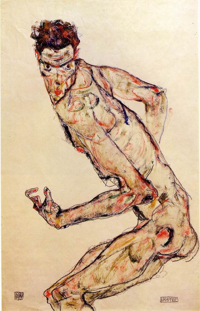 Detail of The Fighter, 1913 by Egon Schiele