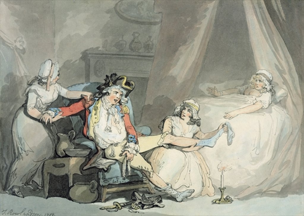Detail of Four O'Clock in the Town by Thomas Rowlandson