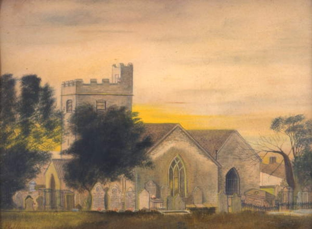 Detail of Mynyddislwyn Parish Church, 1915 by Obediah Hodges