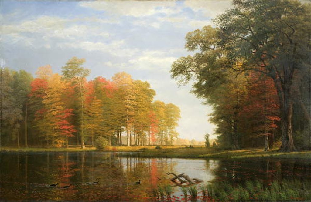 Detail of Autumn Woods, 1886 by Albert Bierstadt