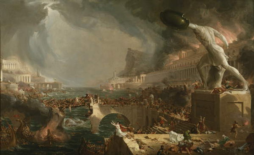 Detail of The Course of Empire: Destruction, 1836 by Thomas Cole