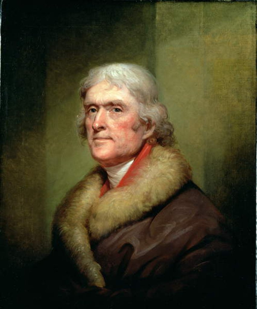 Detail of Portrait of Thomas Jefferson, 1805 by Rembrandt Peale
