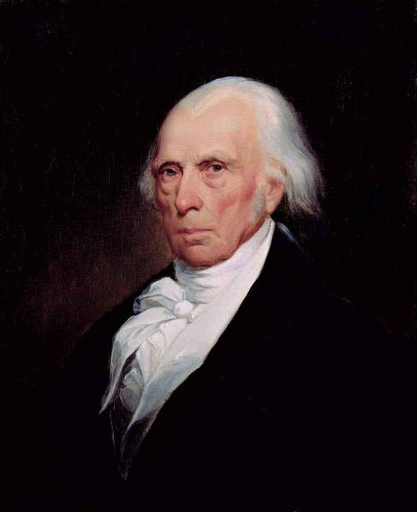 Detail of Portrait of James Madison, 1833 by Asher Brown Durand