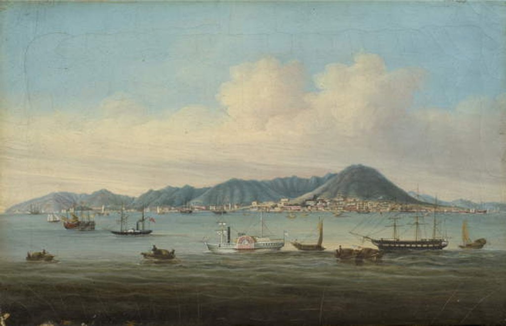 Detail of View of Hong Kong, 1850 by American School