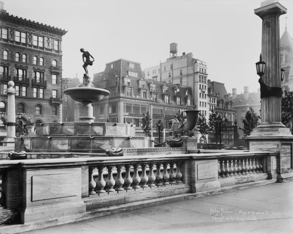 Detail of View of Pulitzer Fountain at Grand Army Plaza by Anonymous