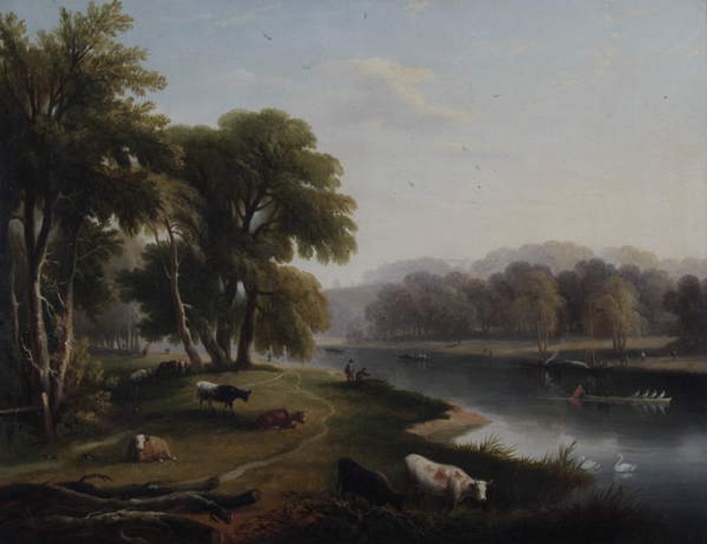 Detail of View of the Thames at Twickenham, 1820 by William Havell