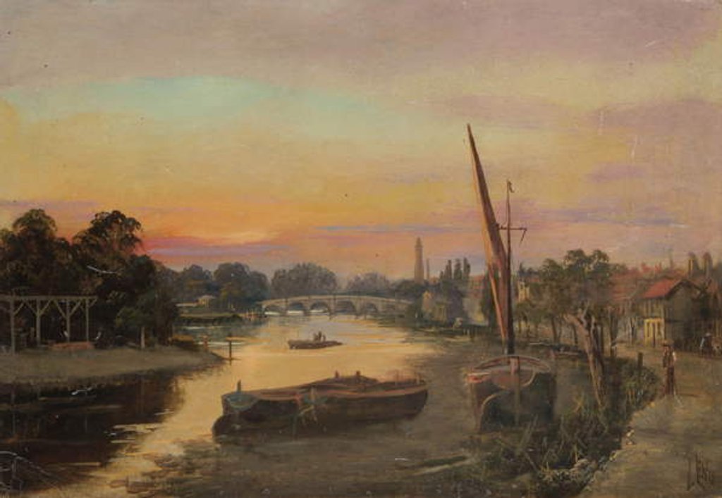 Detail of Kew at Sunset - Kew Bridge by James Lewis