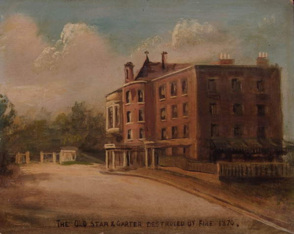 Detail of The Old 'Star and Garter', Destroyed by Fire, 1870 by English School