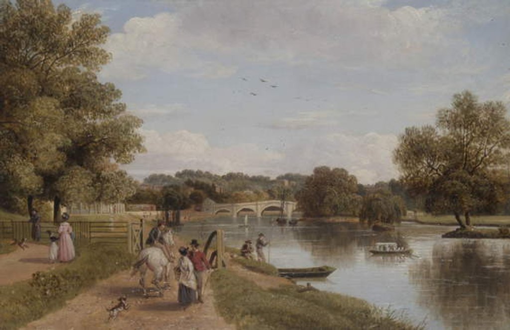 Detail of Richmond Bridge from the Towing Path, Surrey by Thomas Christopher Hofland