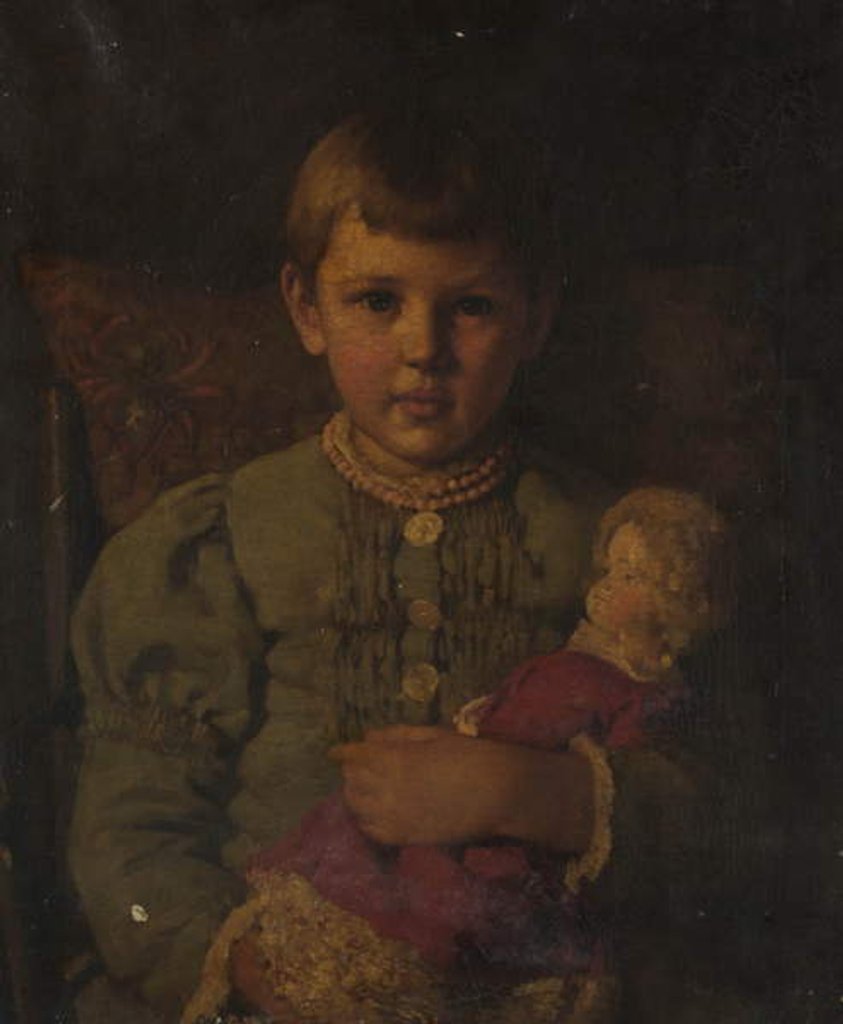 Detail of Kate Matilda Bentley, c.1880-81 by Frederick Brown