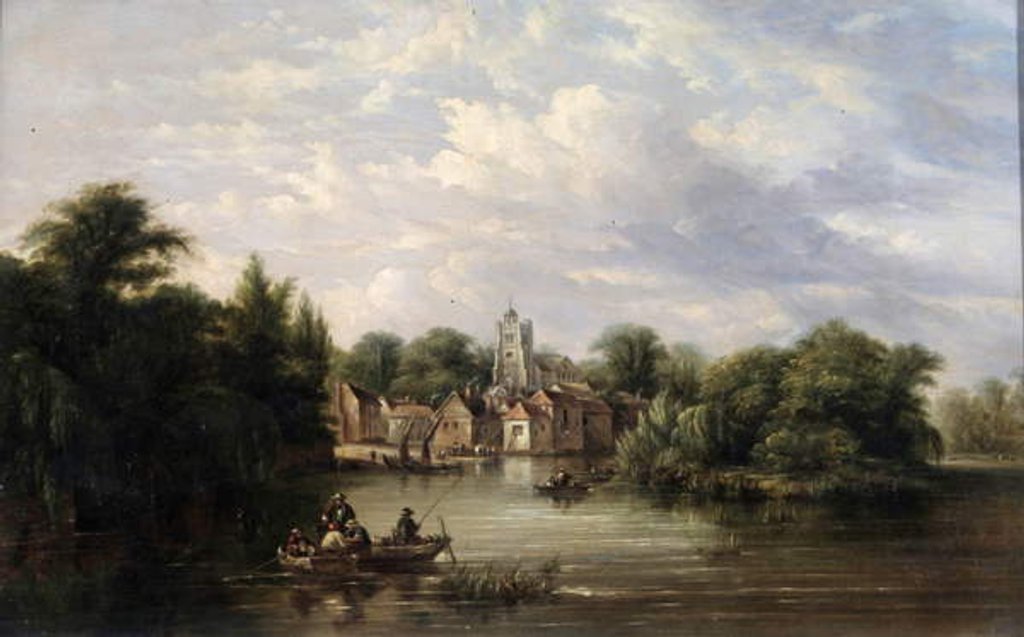 Detail of Twickenham Church, the Embankment and Eel Pie Island, Middlesex, after 1713 by English School