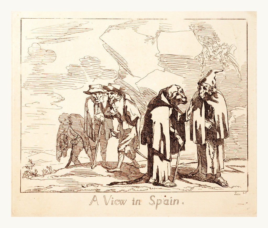 Detail of A view in Spain by G.P. Price