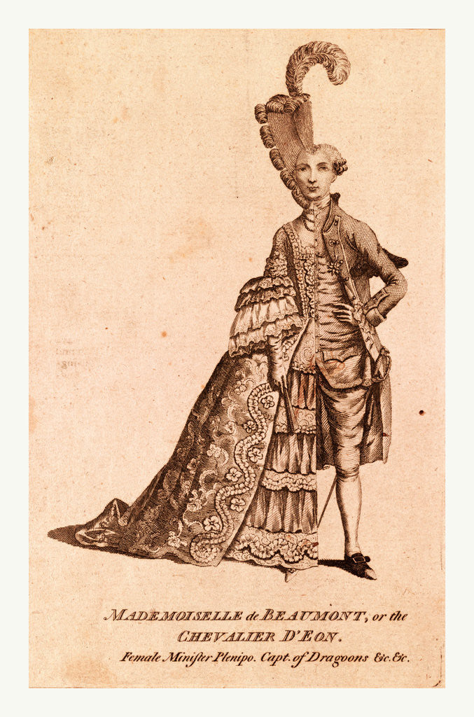Detail of Mademoiselle de Beaumont or The Chevalier D'Eon by Anonymous