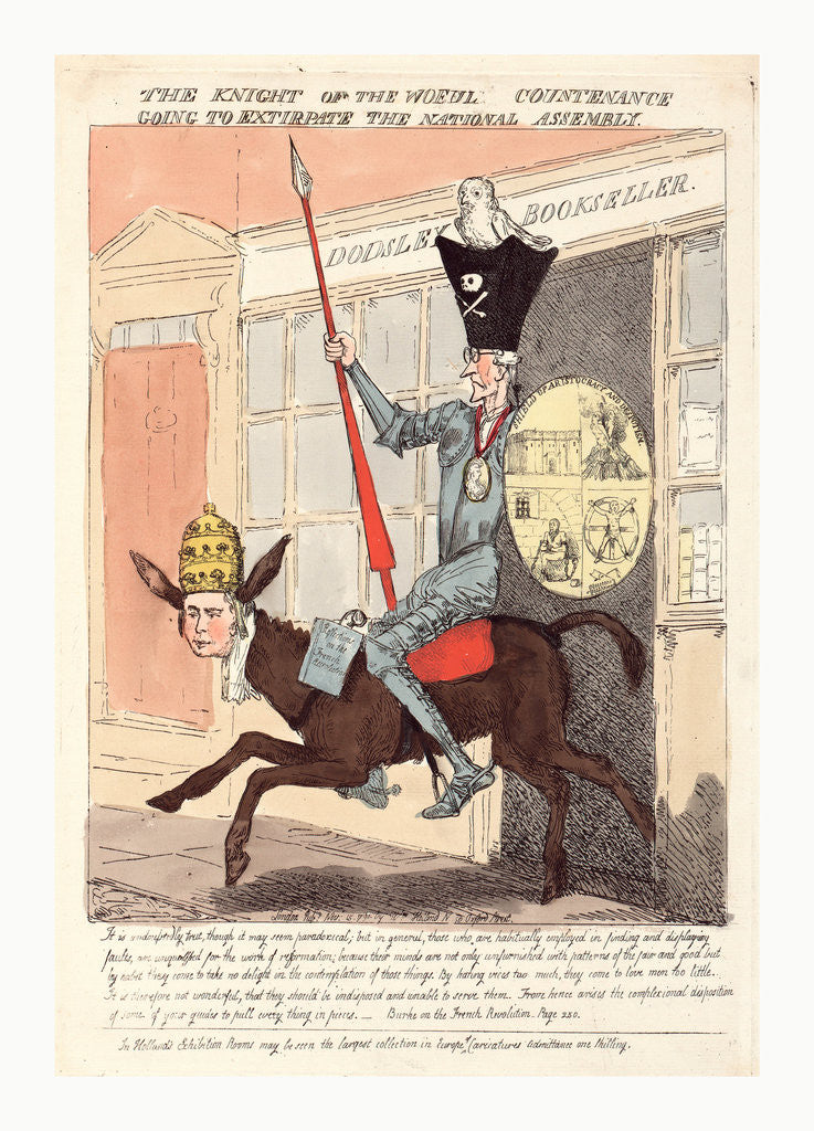 Detail of The knight of the woeful countenance going to extirpate the National Assembly by Anonymous