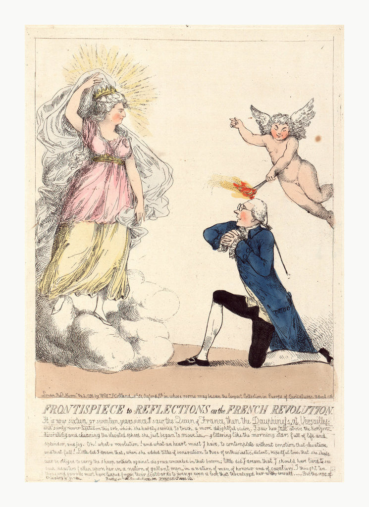 Detail of Frontispiece to Reflections on the French revolution by Anonymous
