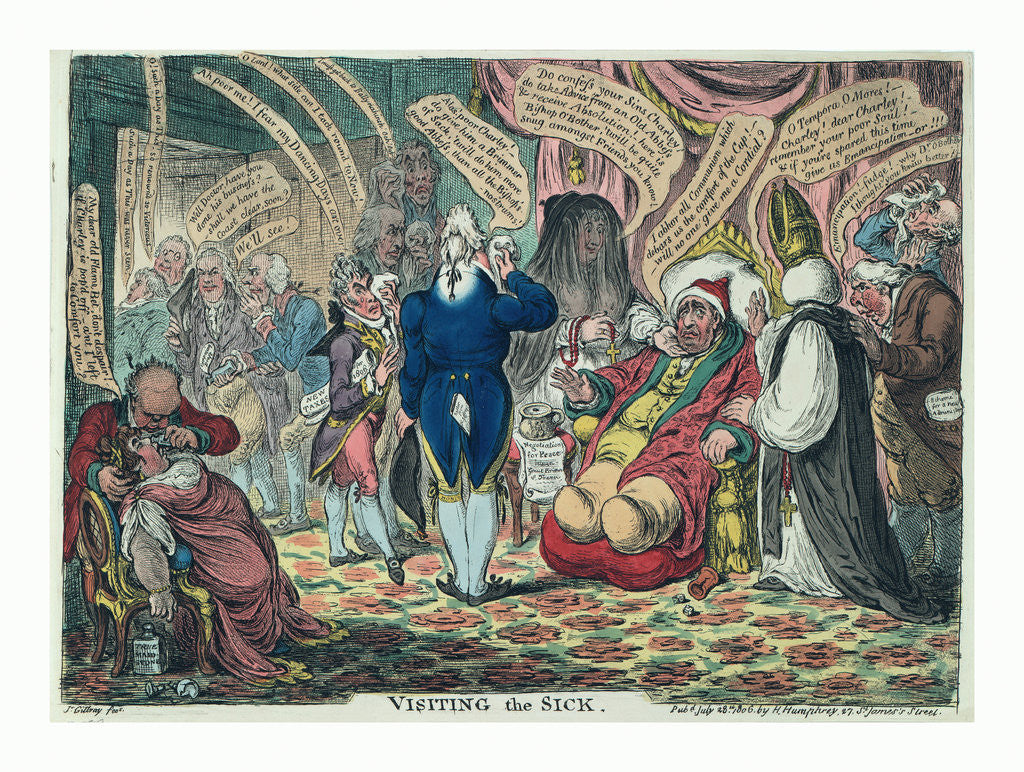 Detail of Visiting the sick by James Gillray