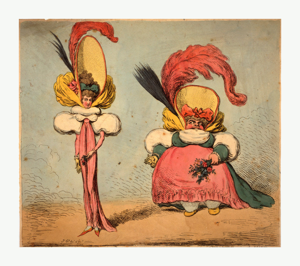 Detail of Following the fashion by James Gillray