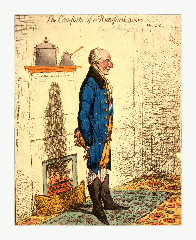 Detail of The comforts of a Rumford stove Vide Dr. G-rn-ts lectures / by James Gillray