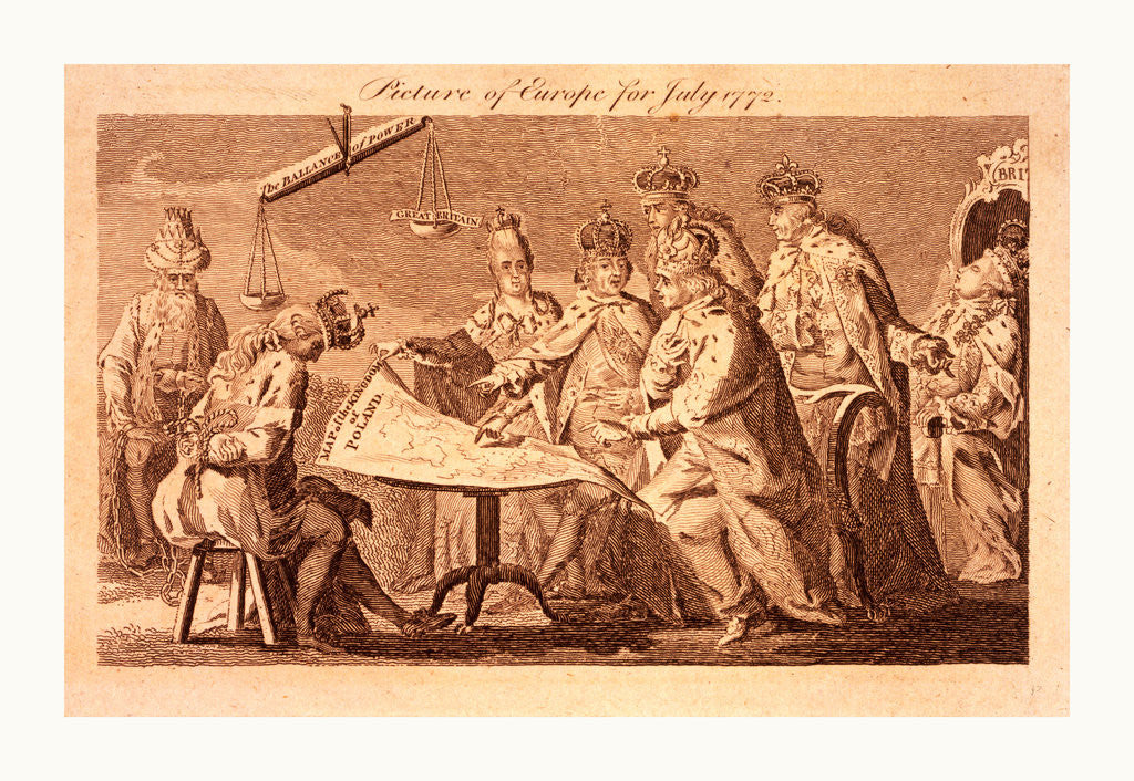 Detail of Picture of Europe for July 1772 by Anonymous