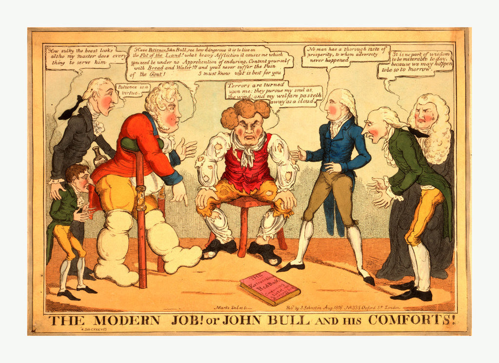 Detail of The modern Job! or John Bull and his comforts! by Anonymous