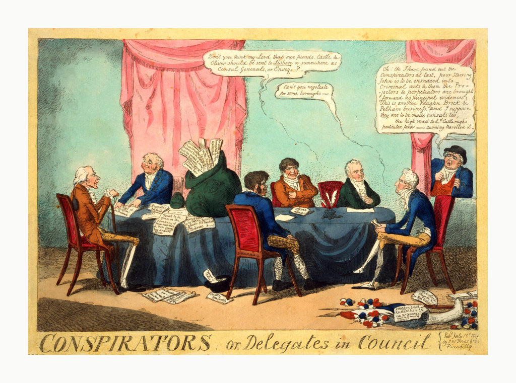 Detail of Conspirators; or, delegates in council by George Cruikshank