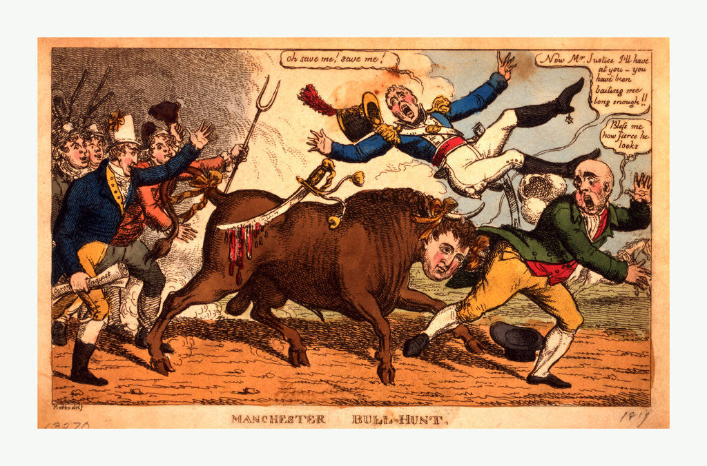 Detail of Manchester bull-hunt by Anonymous