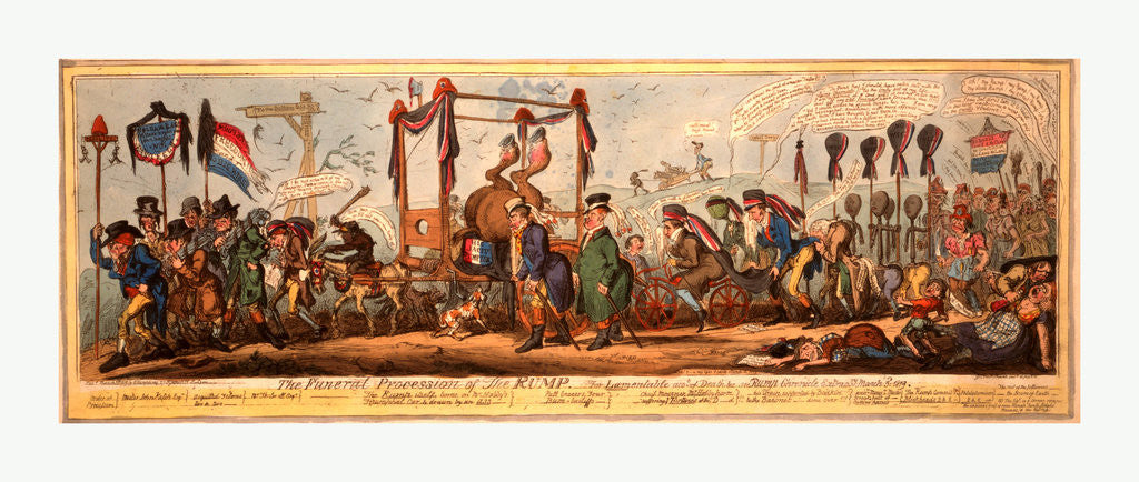 Detail of The funeral procession of the rump by George Cruikshank