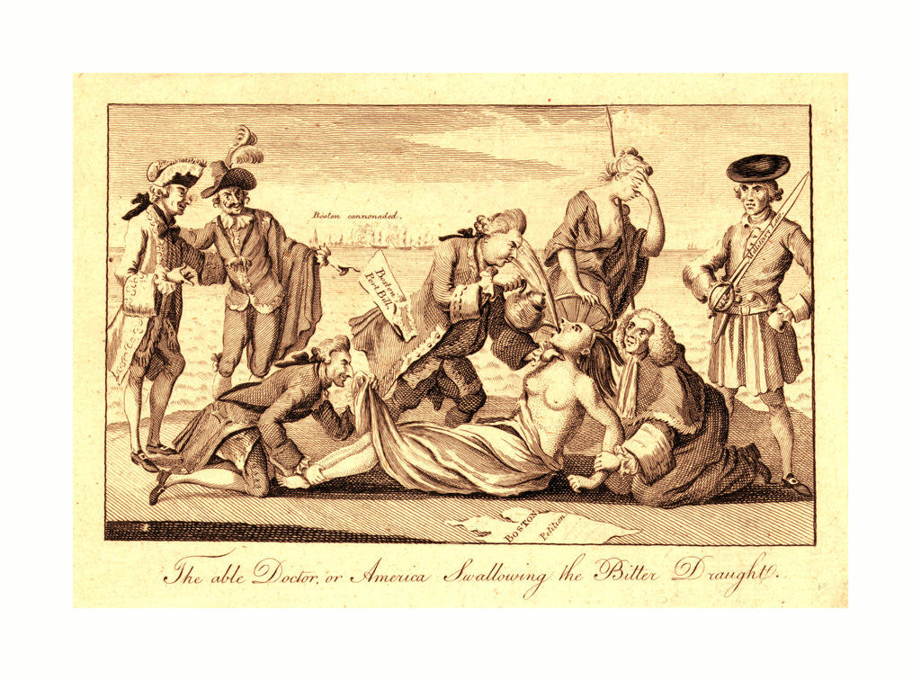 Detail of The able doctor, or, America swallowing the bitter draught by Anonymous