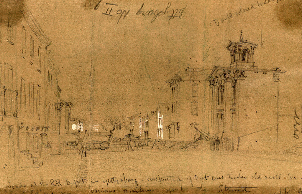 Detail of Barricade at the R.R. Depot in Gettysburg by Anonymous