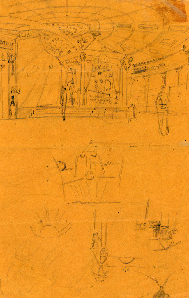 Detail of Two soldiers keep watch over Lincoln's casket in Springfield by Anonymous