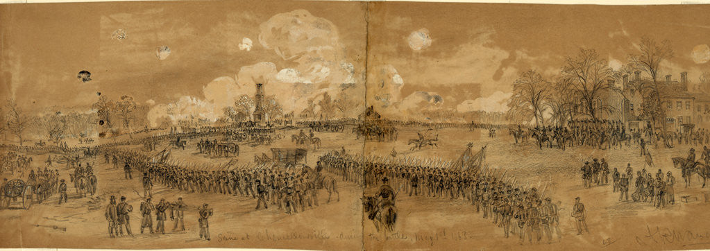 Detail of Scene at Chancellorsville during the battle, May 1st 1863, by Anonymous