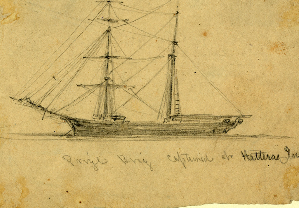 Detail of Prize brig captured at Hatteras Inlet by Anonymous