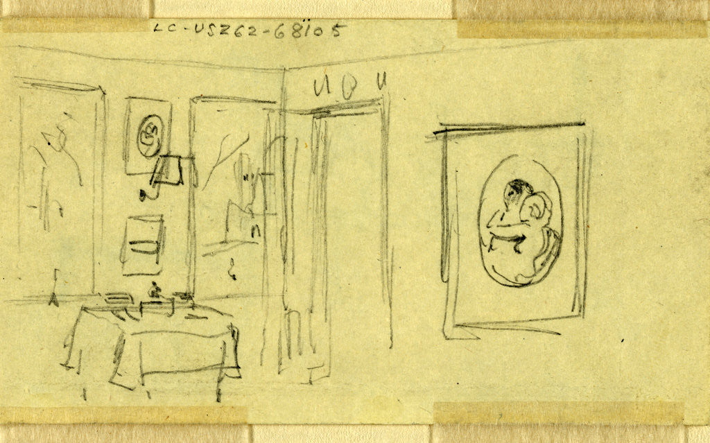 Detail of Room interior in Abraham Lincoln's home, Springfield, Illinois by Anonymous