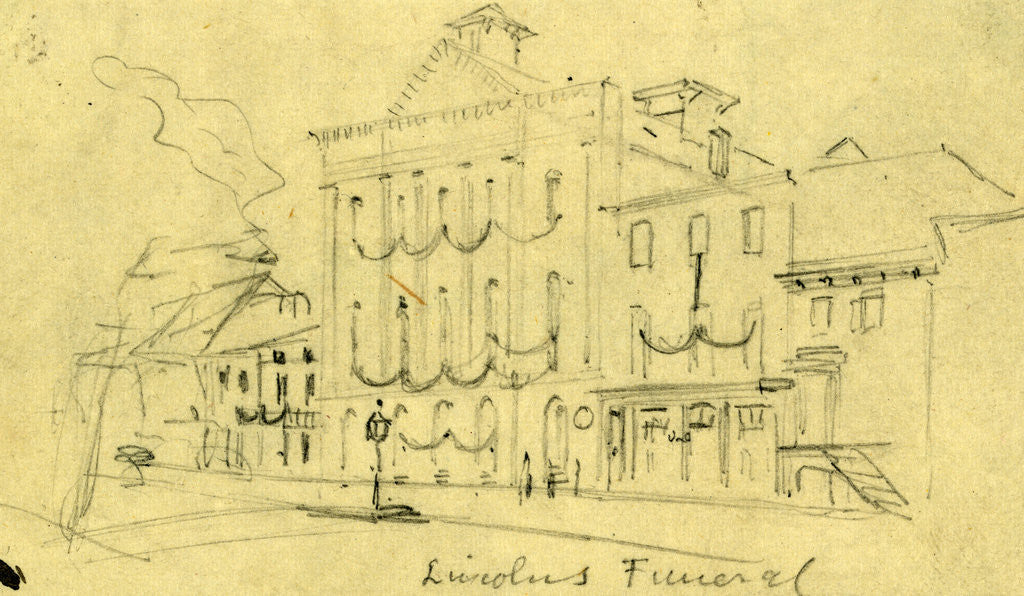 Detail of Lincoln's funeral by Anonymous