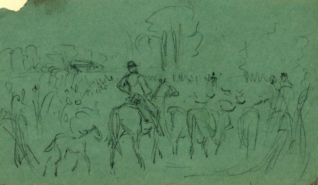 Detail of Driving in cows by Anonymous