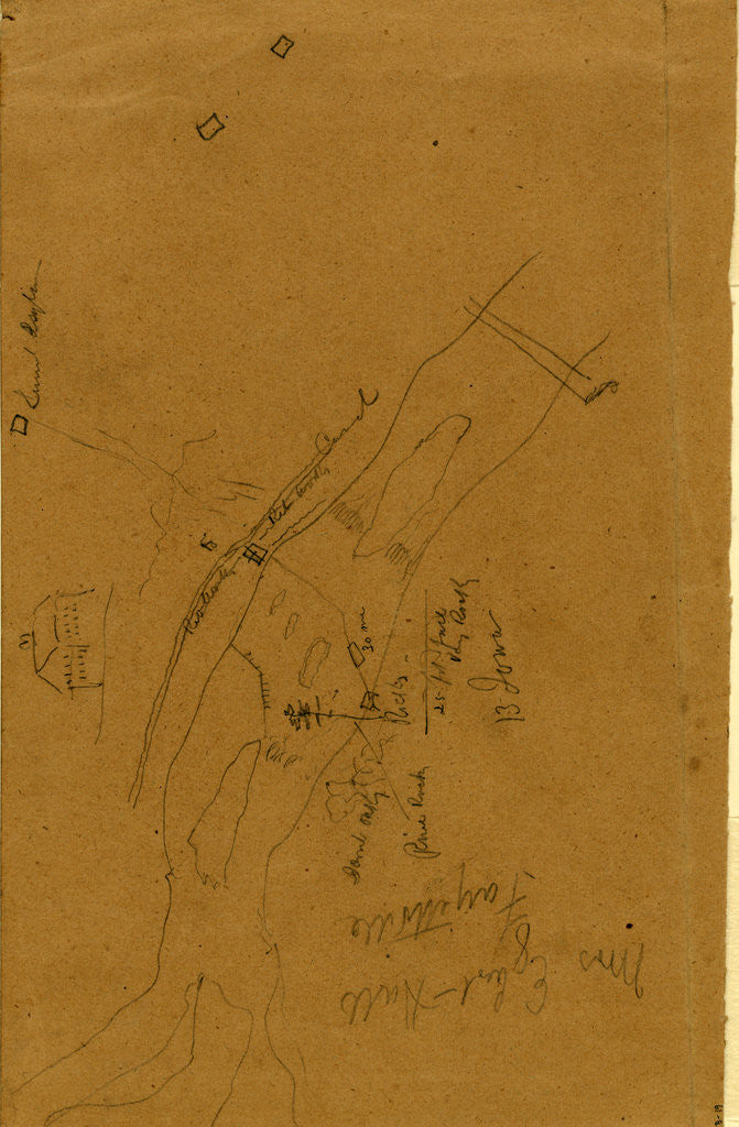 Detail of Map of battlefield by Anonymous