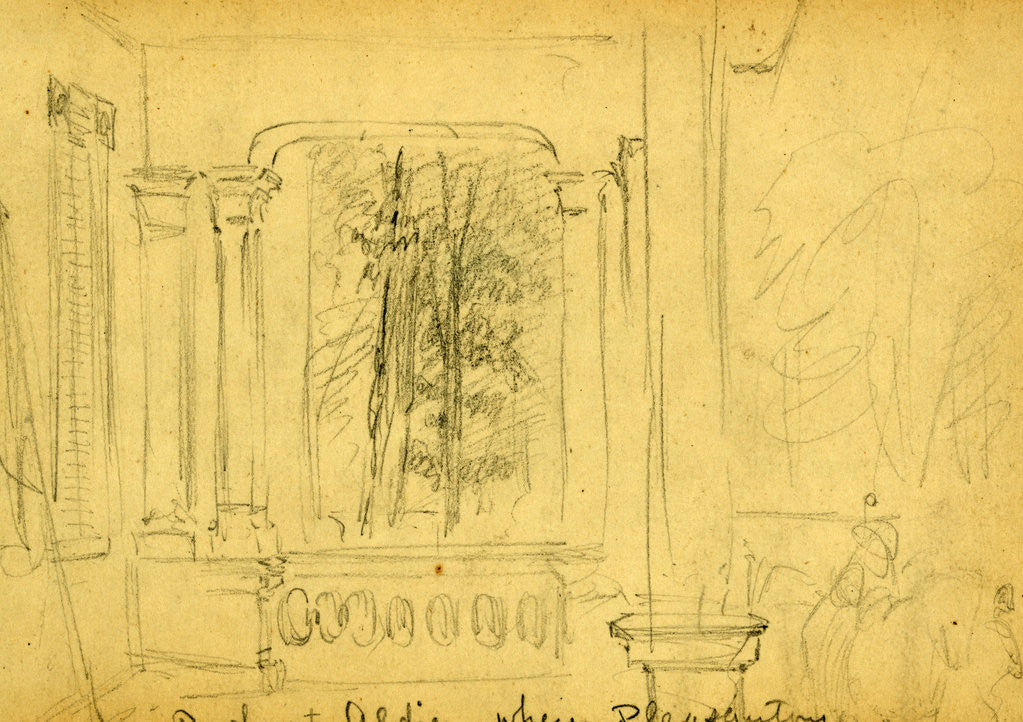 Detail of Porch at Aldie, where Pleasontons staff slept by Anonymous