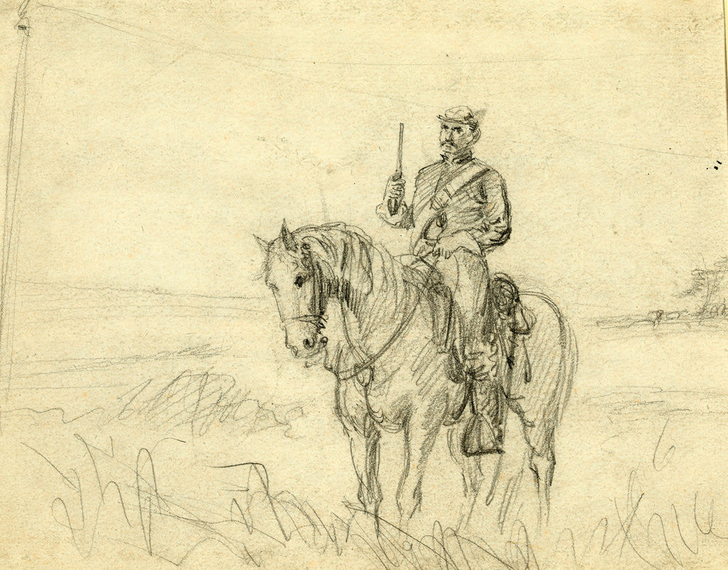 Detail of Soldier on horse by Alfred R Waud