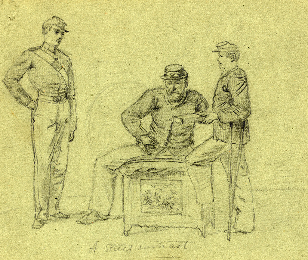 Detail of A street contrast by Alfred R Waud