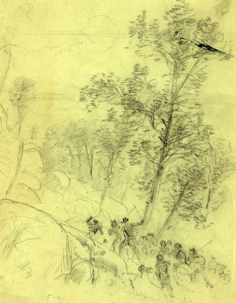 Detail of Federal troops at Dug Gap, 1864 May 8 by Alfred R Waud