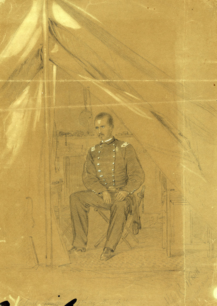 Detail of Colonel Hawkins 9th reg. N.Y.S.V, 1861 by Alfred R Waud